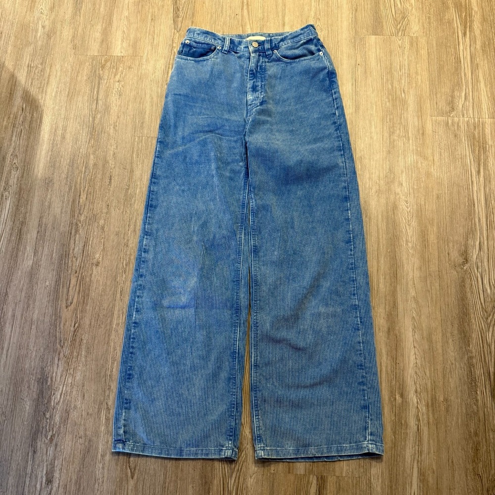 BDG Urban Outfitters Womens 26 High & Wide Blue Corduroy Jeans